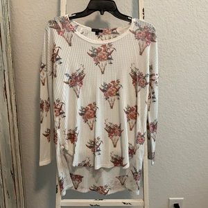 Cow Skull Long Sleeve Shirt